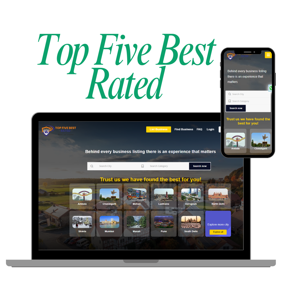 Top Five Best Rated - SBM Web Solution Project